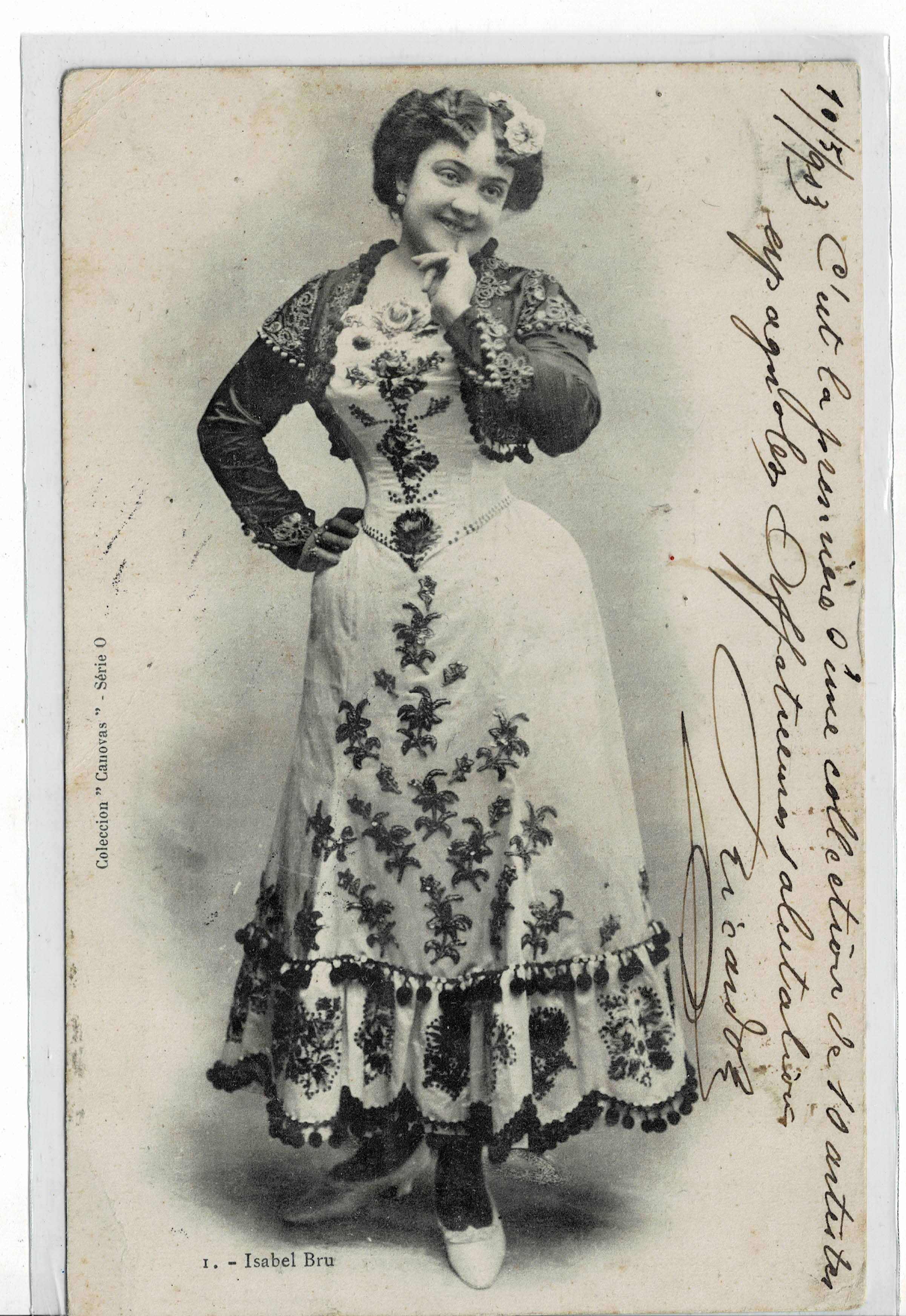 POSTAL DE CINE: ACTRIZ DE TEATRO ISABEL BRU.