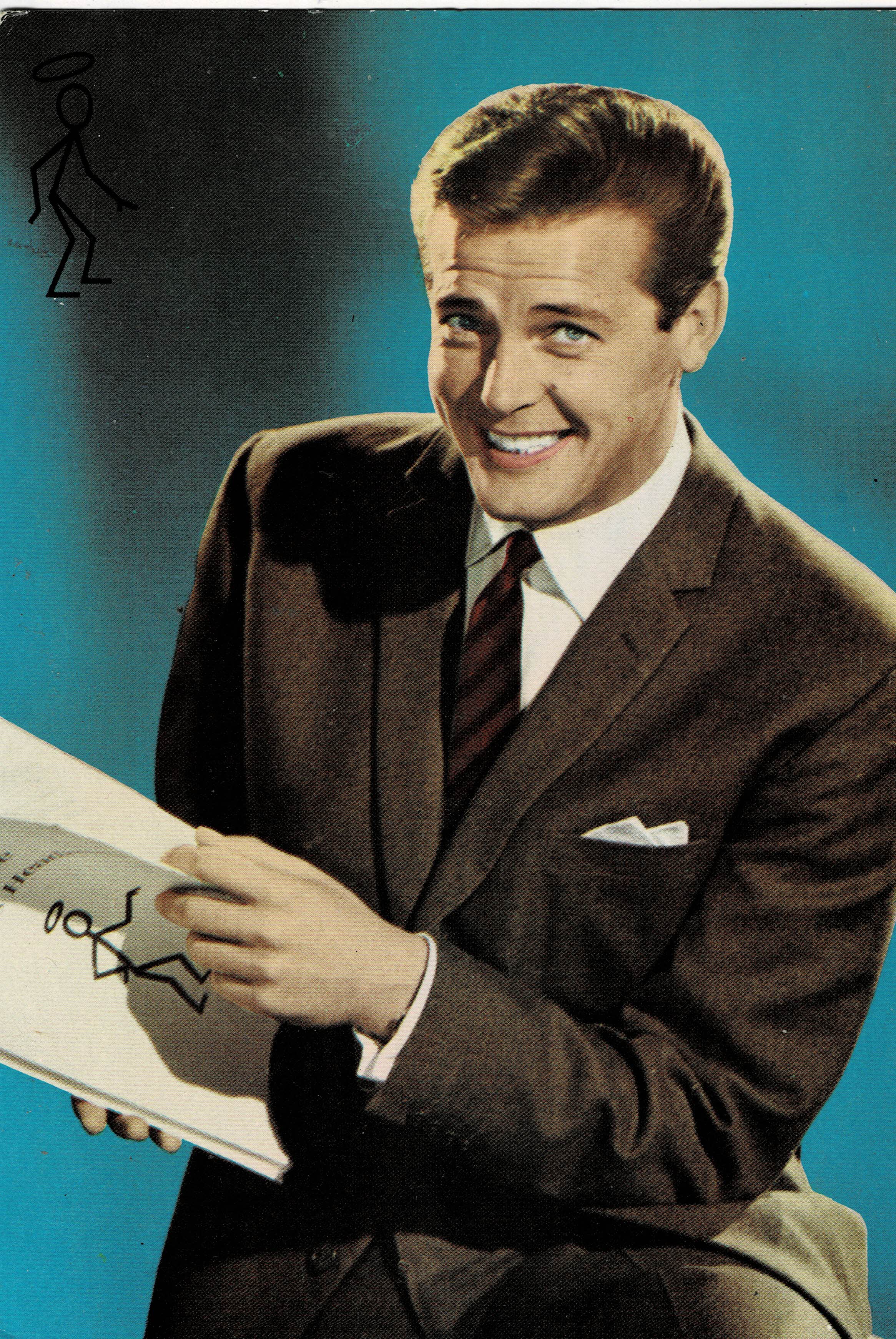 POSTAL DE CINE: DE ROGER MOORE EN EL SANTO