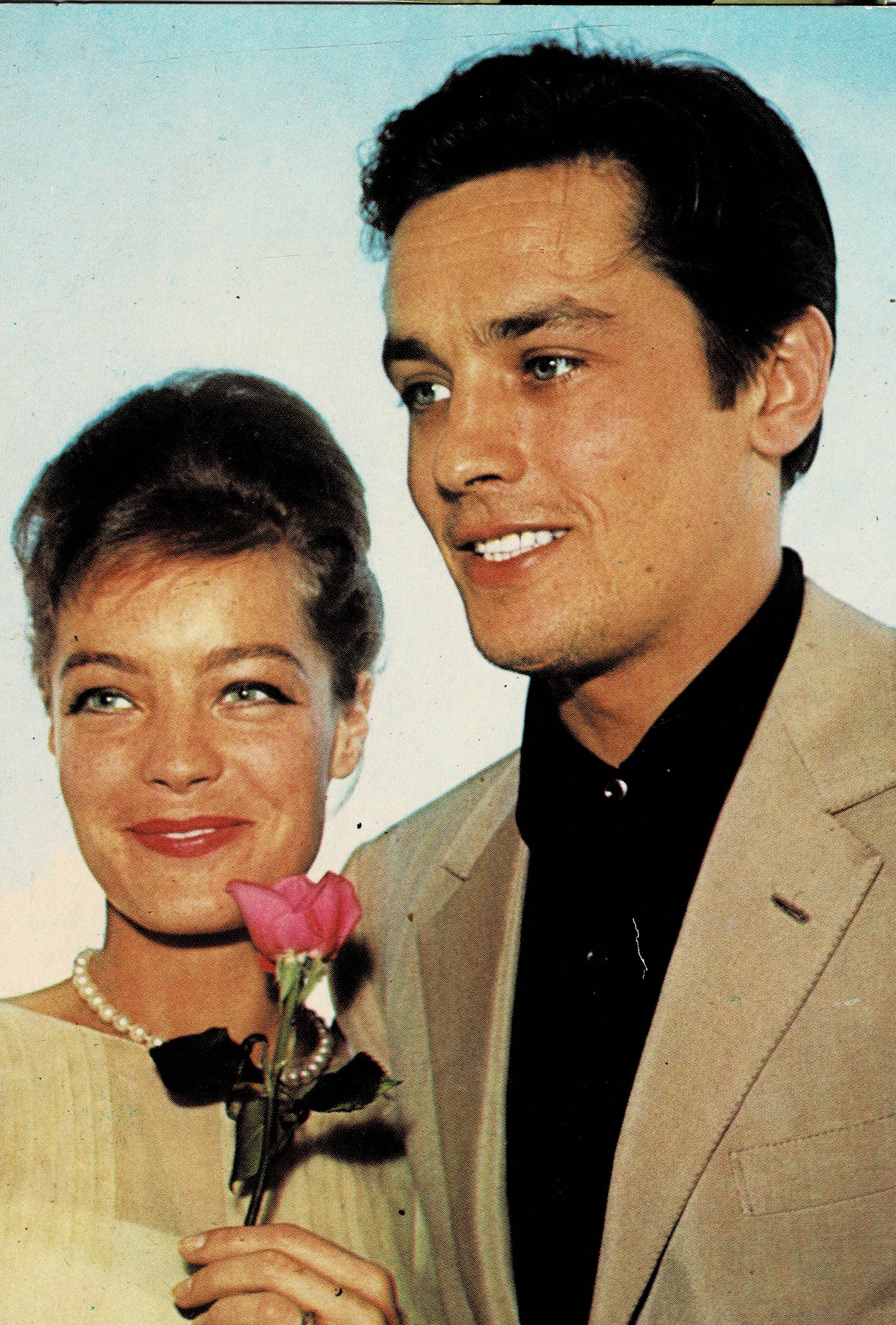 POSTAL DE CINE: DE ALAIN DELON Y ROMY SCHEIDER