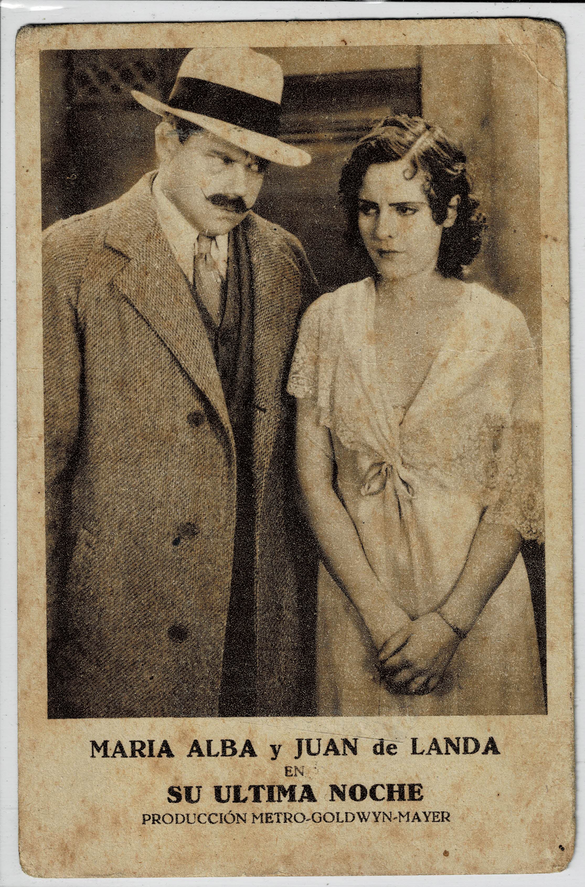 POSTAL DE CINE: DE MARIA ALBA Y JUAN DE LANDA