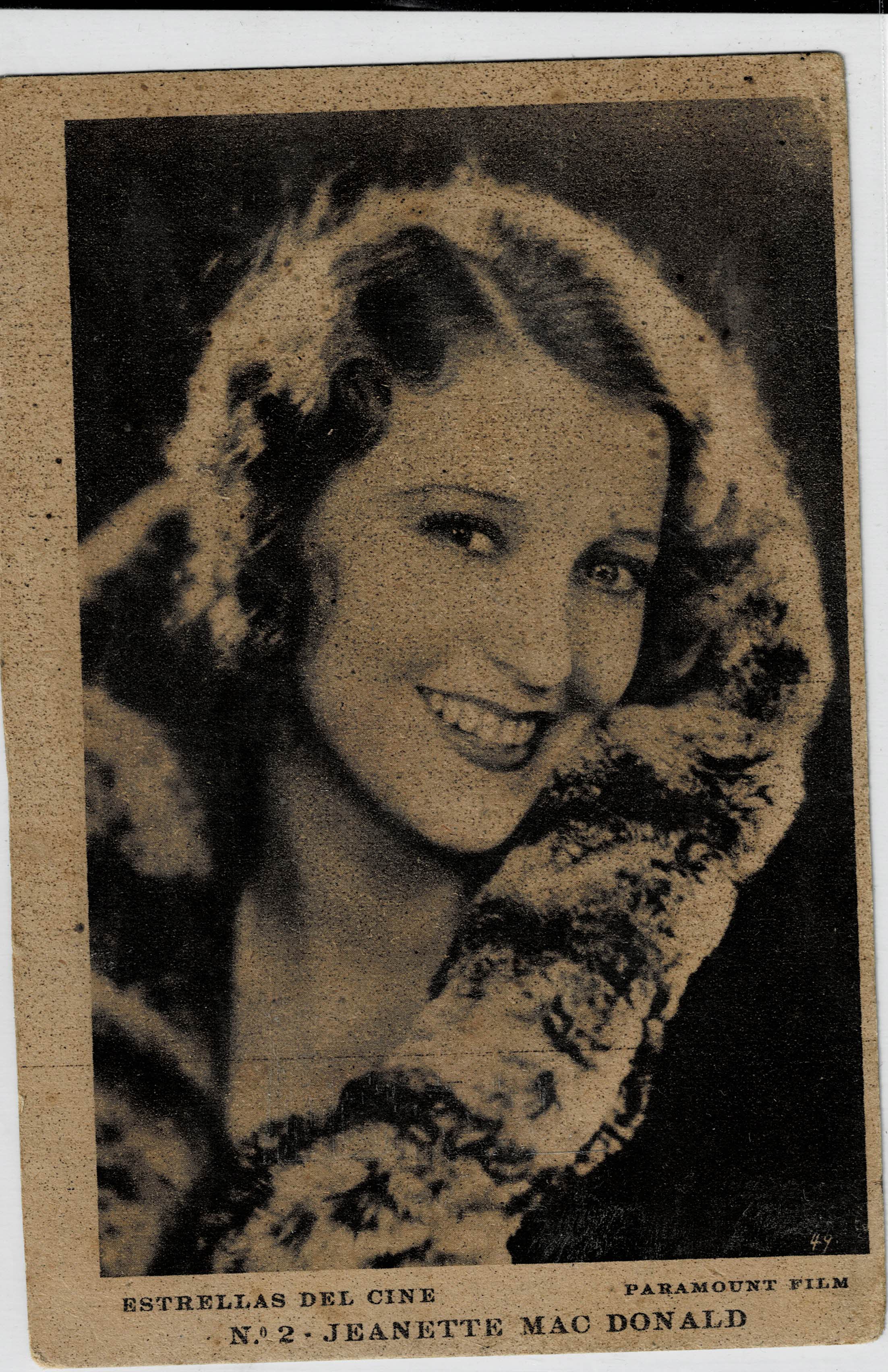 POSTAL DE CINE: DE JEANETTE MAC DONALD