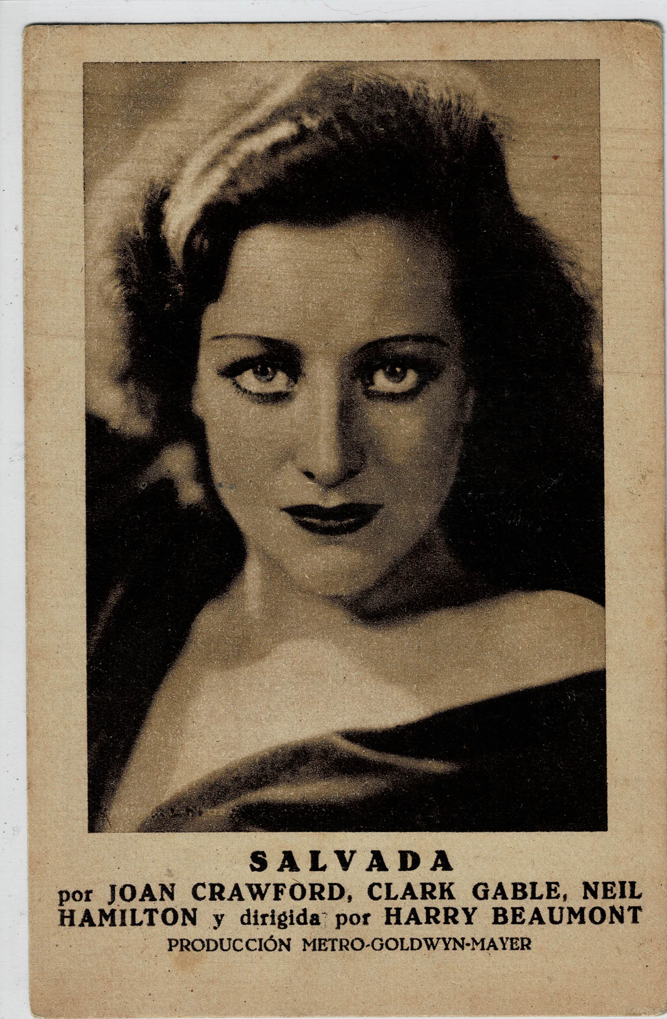 POSTAL DE CINE: DE JOAN CRAWFORD EN SALVADA