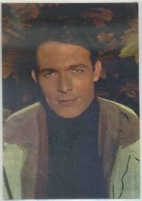 POSTAL DE CINE. JACQUES CHARRIER. MARCAS DE DESPEGUE EN REVERSO