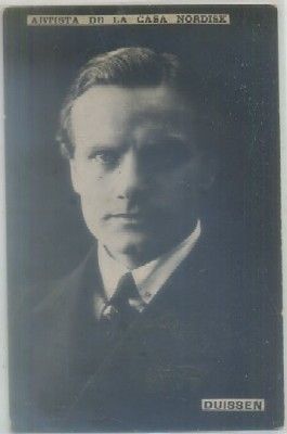 POSTAL DE CINE. DUISSEN. ARTISTA DE LA CASA NORDISK