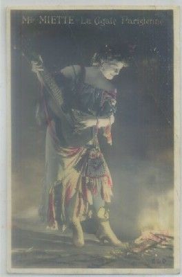 POSTAL ACTRICES DE CINE Y VARIETES: MLLE. MIETTE. LA CIGALE PARISIENNE