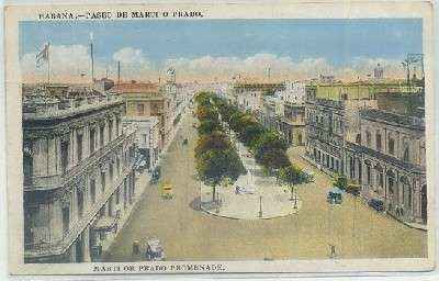 POSTAL DE CUBA. HABANA. PASEO DE MARTI O PRADO
