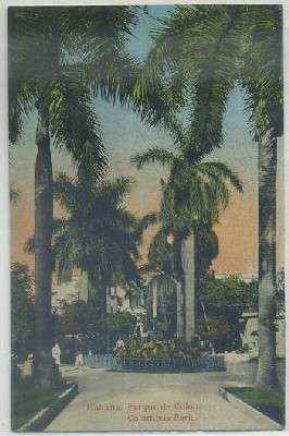POSTAL DE CUBA. HABANA. PARQUE DE COLON Nº 90
