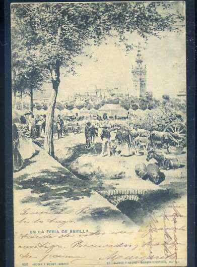 POSTAL EN LA FERIA DE SEVILLA