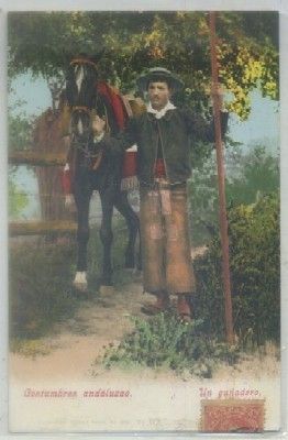 POSTAL ETNICA. COSTUMBRES ANDALUZAS. UN GANADERO Nº 22