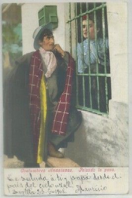POSTAL ETNICA. COSTUMBRES ANDALUZAS. PELANDO LA PAVA