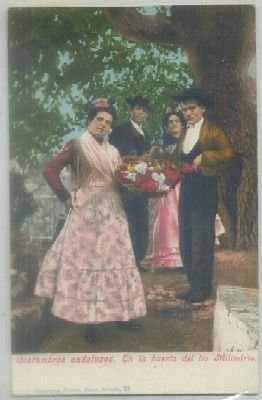 POSTAL ETNICA. COSTUMBRES ANDALUZAS. EN LA HUERTA DEL TIO MILINDRIS  Nº 25