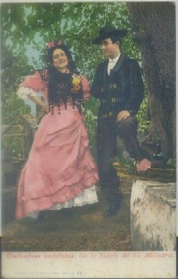 POSTAL ETNICA. COSTUMBRES ANDALUZAS. EN LA HUERTA DEL TIO MILINDRIS  Nº 28