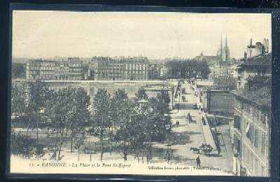 POSTAL DE FRANCIA - BAYONNE Nº 12 LA PLACE ET LE PONT-ST. ESPRIT