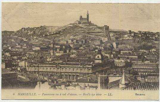 POSTAL DE FRANCIA. MARSEILLE. PANORAMA VU A VOL D'OISSEAU Nº 4