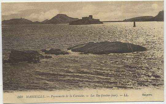 POSTAL DE FRANCIA. MARSEILLE. PROMENADA DE LA CORNICHE Nº 560