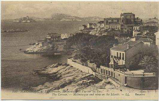 POSTAL DE FRANCIA - MARSEILLE. LA CORNICHE Nº 133