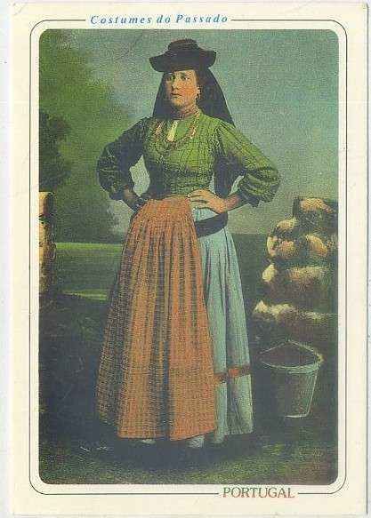 POSTAL DE PORTUGAL. COSTUMES DE PASSADO. MULHER DA ZONA DE OVAR Nº 33