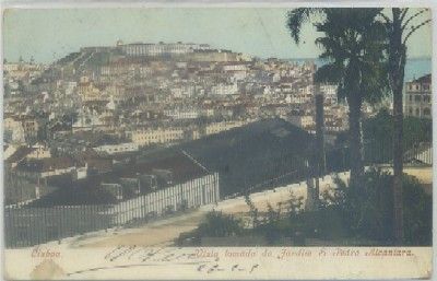 POSTAL DE PORTUGAL. LISBOA. VISTA TOMADA DO JARDIM S. PEDRO ALCANTARA
