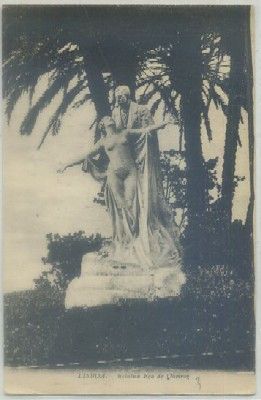 POSTAL DE PORTUGAL. LISBOA. ESTATUA EÇA DE QUEROZ