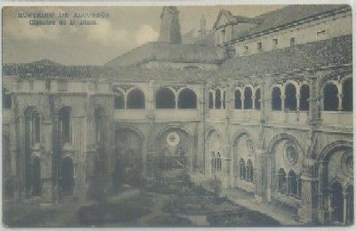 POSTAL DE PORTUGAL. MOESTERIO DE ALOBAÇA. CLAUSTRO DE D. DINIZ