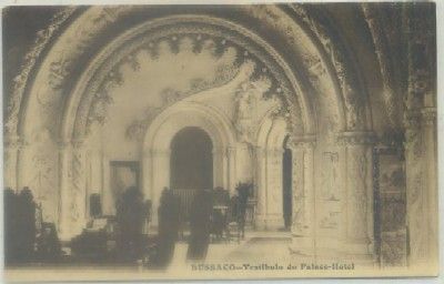 POSTAL DE PORTUGAL. BUSSACO. VESTIBULO DO PALACE HOTEL.