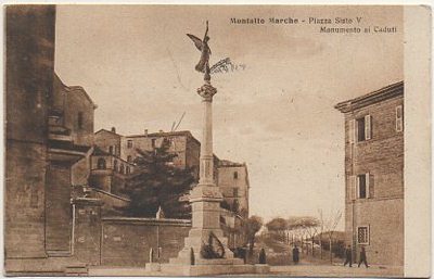 POSTAL DE ITALIA. MONTALTO MARCHE. PLAZZA SISTO V