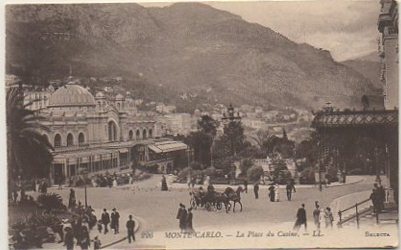 POSTAL DE MONTECARLO. LA PLACE DU CASINO