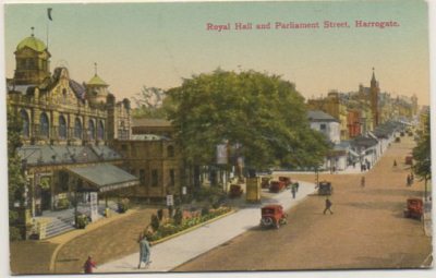 POSTAL DE INGLATERRA. ROYAL HALL AND PARLIAMENT STREET, HARROGATE