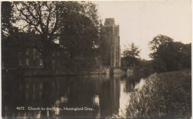 POSTAL DE INGLATERRA. CHURCH BY THE RIVER, HEMINGFORD GREY. FOTOGRAFICA