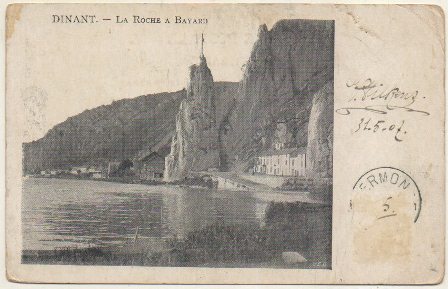 POSTAL DE FRANCIA. DINANT. LA ROCHE A BAYARD