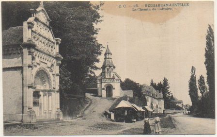 POSTAL DE FRANCIA. BETHARRAM L'ESTELLE. LE CHEMIN DU CALVAIRE