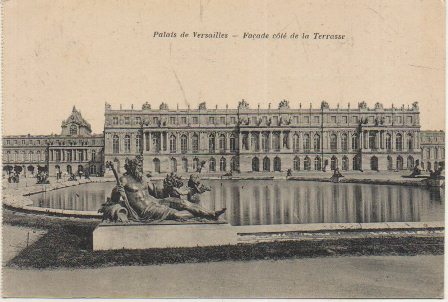 POSTAL DE FRANCIA. PALAIS DE VERSALLES. FAÇADE COTÉ DE LA TERRASSE
