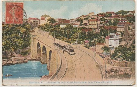 POSTAL DE FRANCIA. MARSEILLE. PROMENADE DE LA CORNICHE