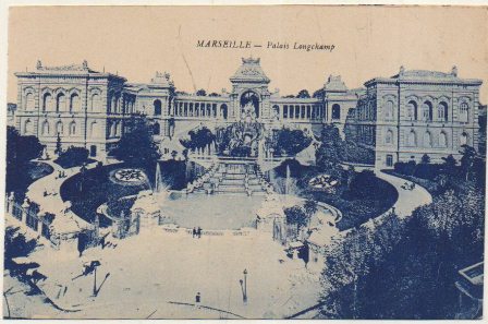 POSTAL DE FRANCIA. MARSEILLE. PALAIS LONGCHAMP