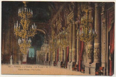 POSTAL DE FRANCIA. PARIS. L'OPERA. LE FOYER