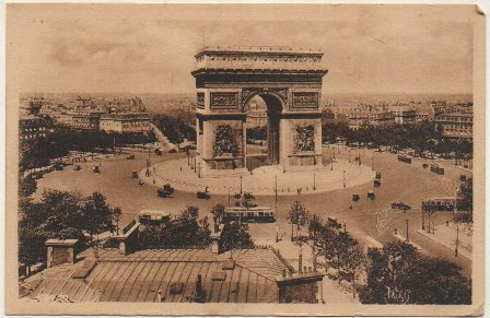 POSTAL DE FRANCIA. PARIS. PLACE DE L'ETOILE OF PARIS