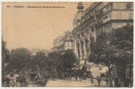 POSTAL DE FRANCIA. PARIS. BOULEVARD BONNE-NOUVELL