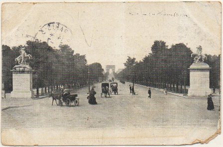 POSTAL DE FRANCIA. PARIS. LES CHAMPS ELISÉE