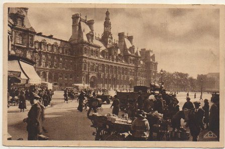 POSTAL DE FRANCIA. VUE DE PARIS. HOTEL DE VILLE