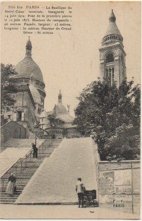 POSTAL DE FRANCIA. PARIS. LA BASILIQUE DE SACRE-COEUR