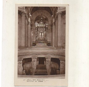 POSTAL DE FRANCIA. HOTEL DES INVALIDES. INTERIEUR DU DÁME