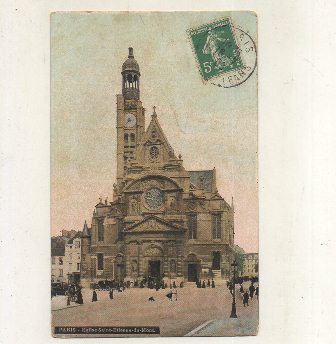 POSTAL DE FRANCIA. PARIS. EGLISE SAINT-ETIENNE DU MONT