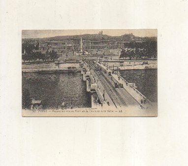 POSTAL DE FRANCIA. PARIS. PANORAMA VERS DE LA PLACE DE LA CONCORDE ET LA SEINE