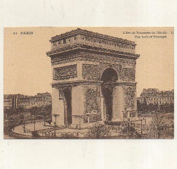 POSTAL DE FRANCIA. PARIS. L'ARC DE TROMPHE DE L'ETOILE Nº 27
