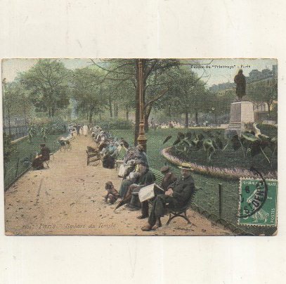 POSTAL DE FRANCIA. SQUARE DU TEMPLE