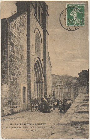 POSTAL DE FRANCIA. LA PASSION A BURZET