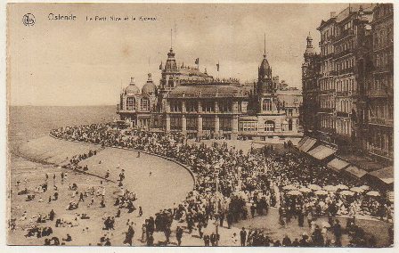 POSTAL DE FRANCIA. OSTENDE. LA PETIT NICE ET LE KURSAAL