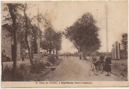 POSTAL DE FRANCIA. CAMP DE JUDES, A SEPTFENDS