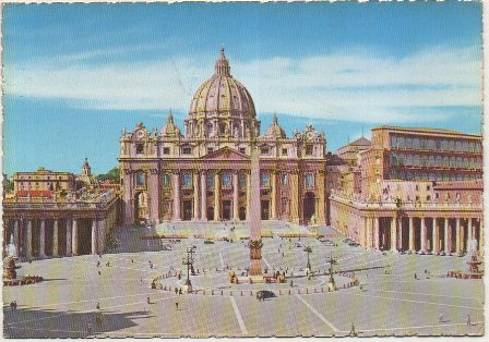 POSTAL DE ITALIA. PIAZZA SAN PIETRO E BASILICA