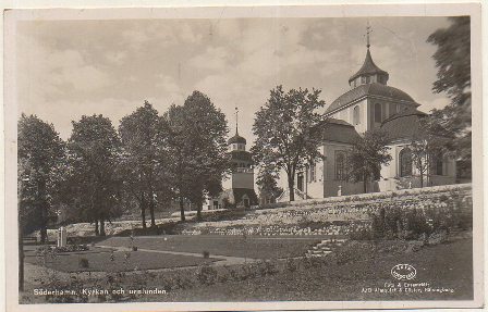 POSTAL DE SÖDERHAMN. KYRKAN OCH URNLUNDEN